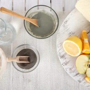Homemade facial masks with natural ingredients,